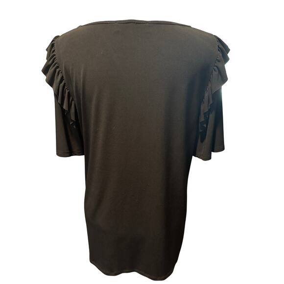 Ivanka Trump Black Lace Ruffle Blouse - Picture 4 of 4